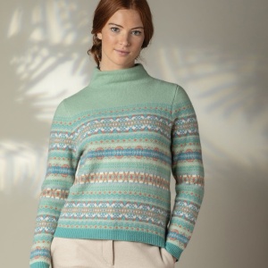 Eribe Kinross Fair Isle High Neck Sweater Opal