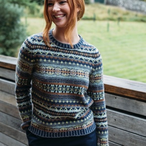 Eribe Kinross Fairisle Jumper in Garnet