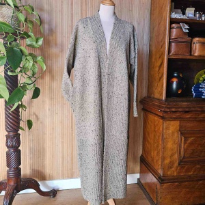 Killaloe Tweed Extra Long  Coat/Cardigan - Barley