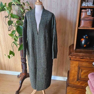 Killaloe Tweed Extra Long  Coat/Cardigan -Fern