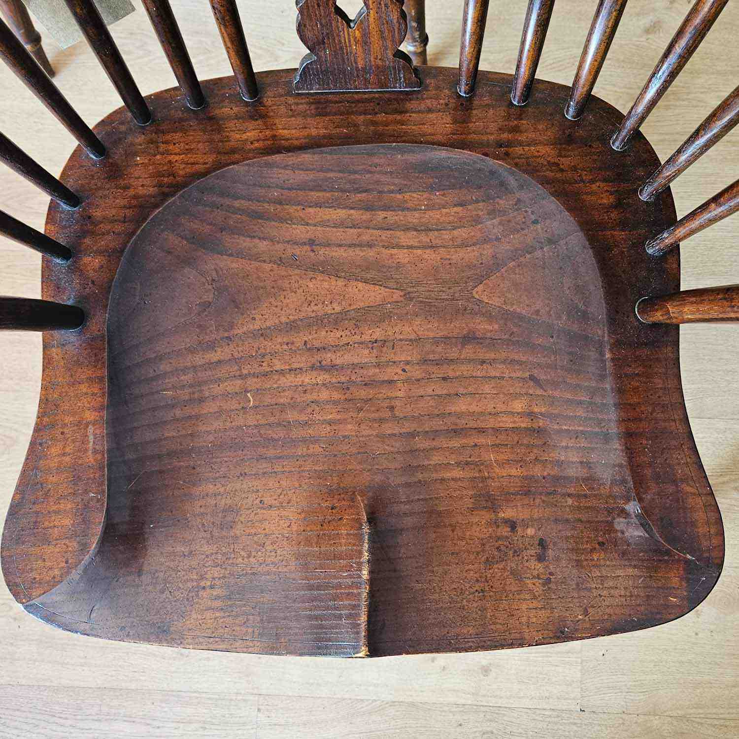 A pair of Antique Elm and Ash Windsor Chairs