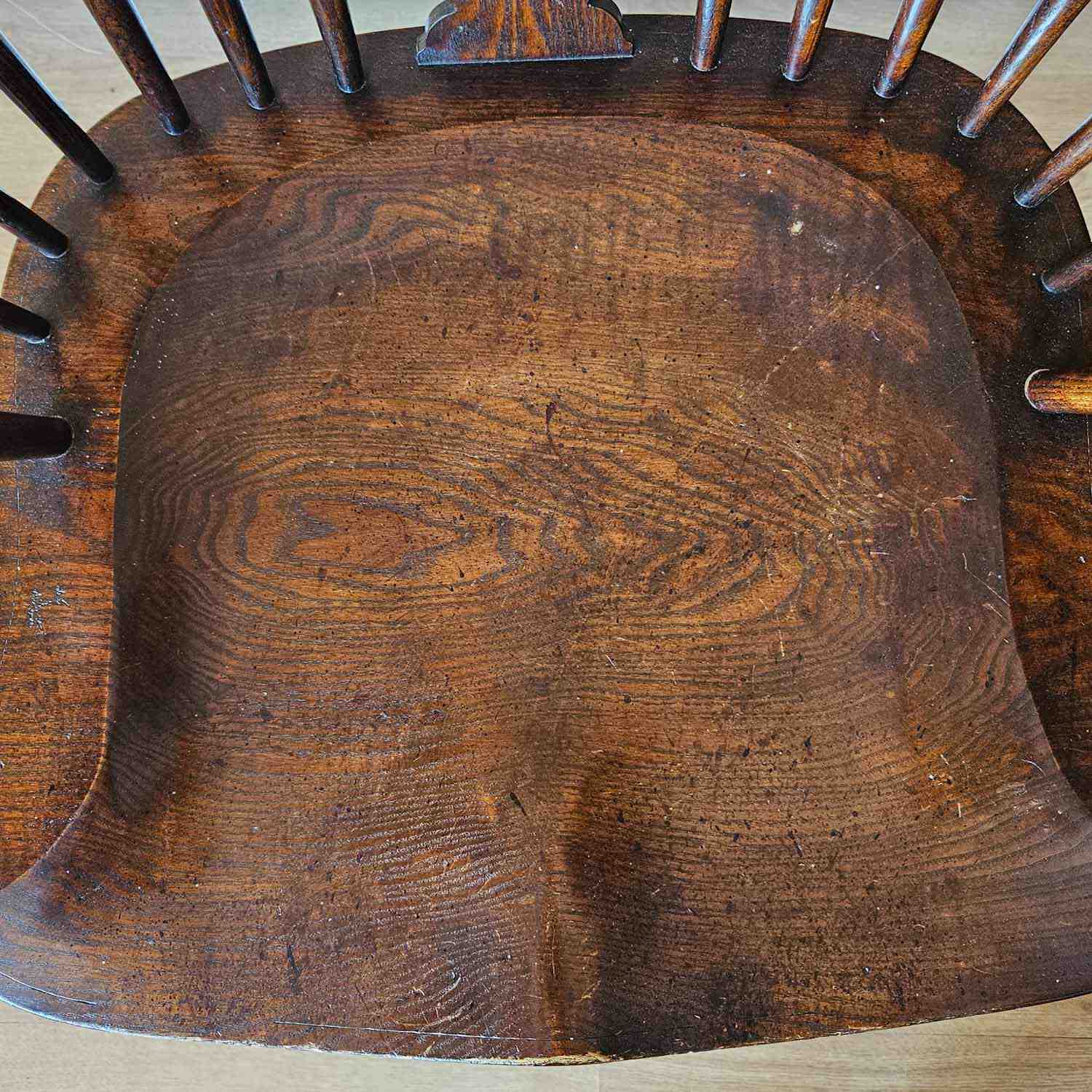 A pair of Antique Elm and Ash Windsor Chairs