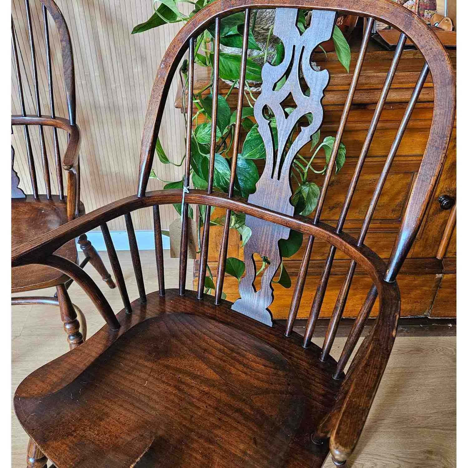 A pair of Antique Elm and Ash Windsor Chairs