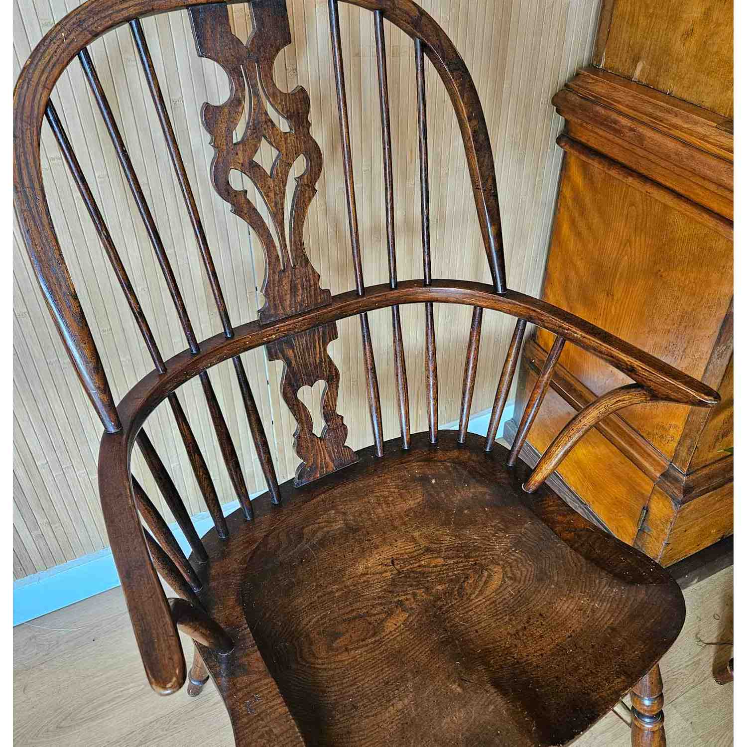 A pair of Antique Elm and Ash Windsor Chairs