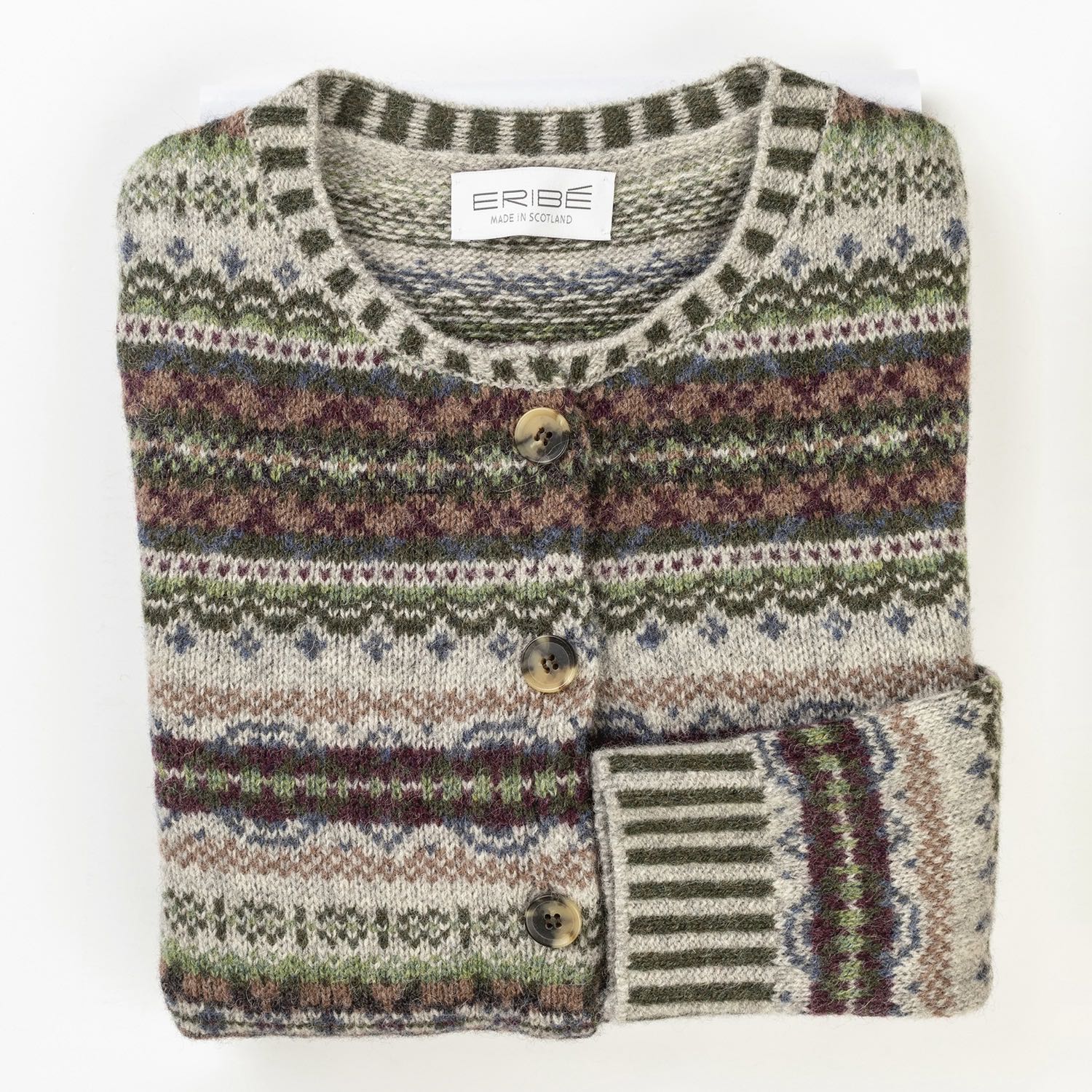 Eribe Westray Fairisle Cardigan Glencoe