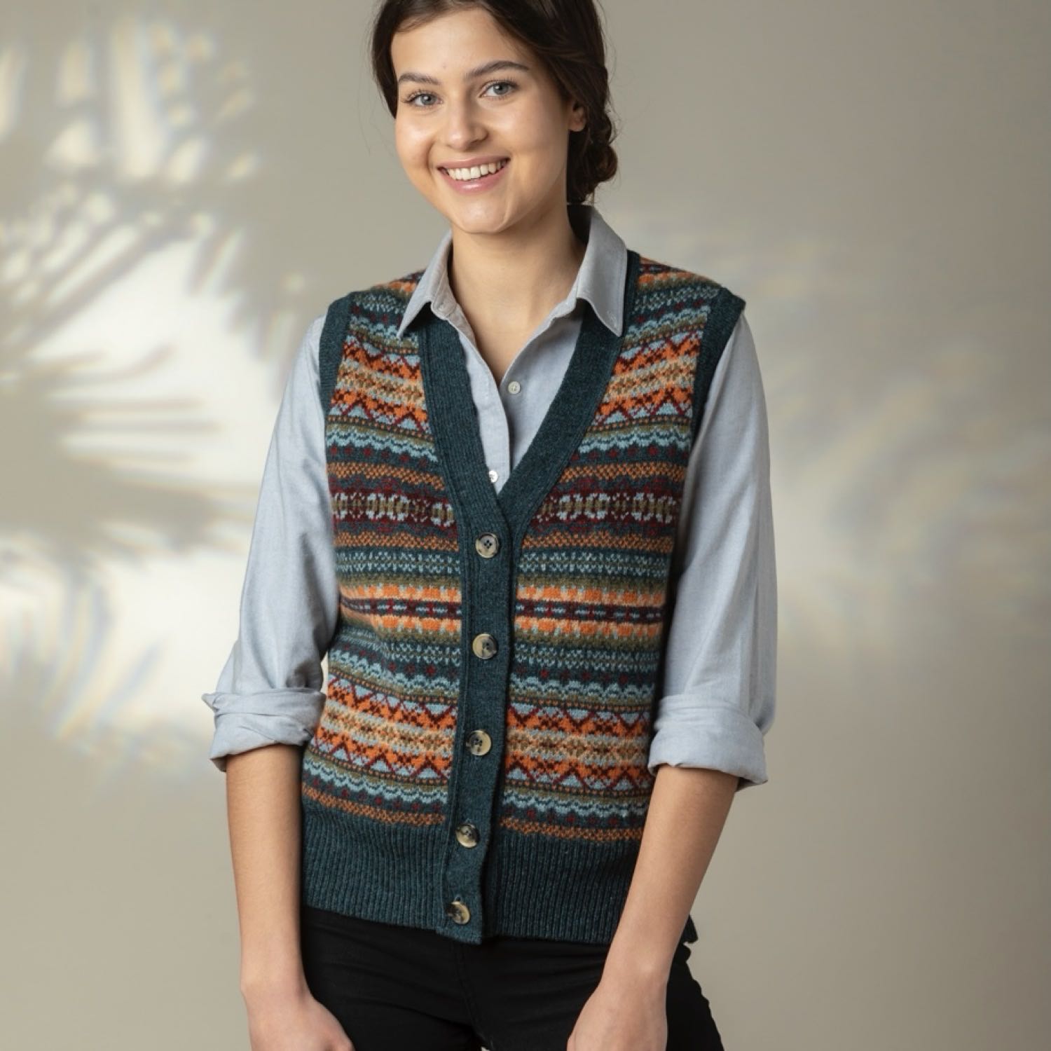 Eribe Kinross Fairisle Waistcoat in Prelude