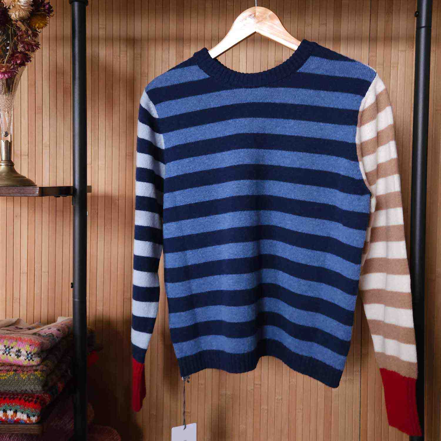 Eribe Stobo Stripe Jumper - Navy Reflection