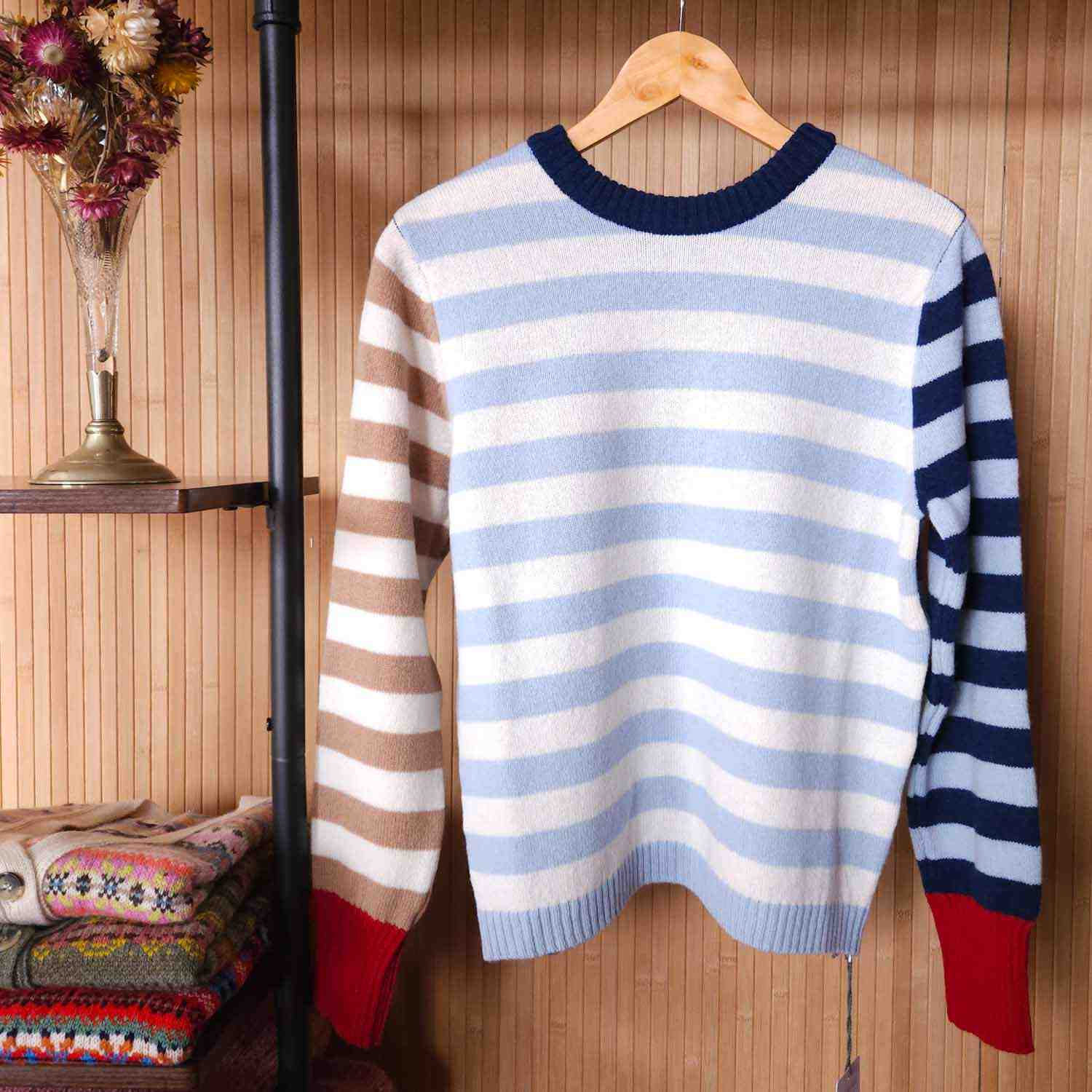 Eribe Stobo Stripe Jumper - Navy Reflection