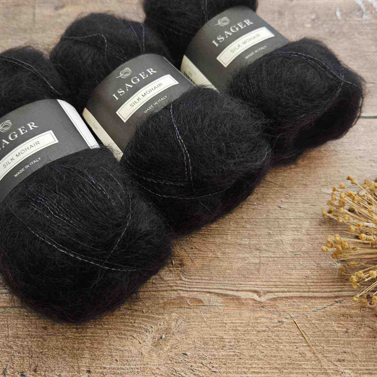 Isager Yarns Silk Mohair 30 - nearly black