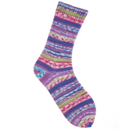 Rico Superba Fair Isle Sock Yarn - Purple, Fuchsia Timeless
