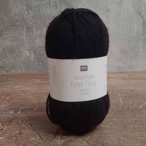 Rico Essentials Fine Fine Merino yarn - Black