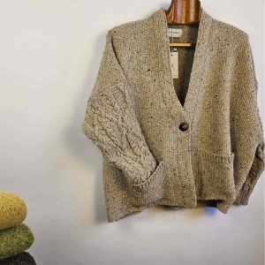 Burren Merino and  Alpaca Cardigan One Size